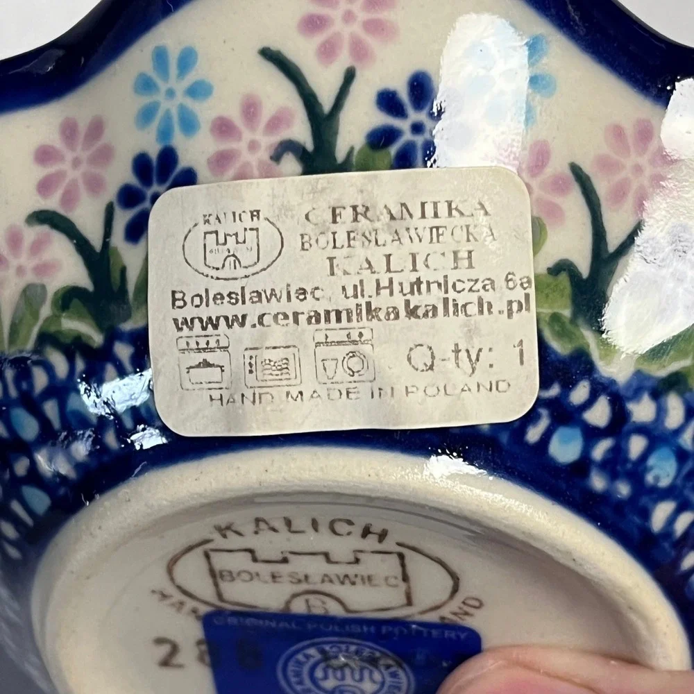 Ceramika Kalich Polish Pottery Bowl Blueberry Boleslawiec signed numbered JuliaD